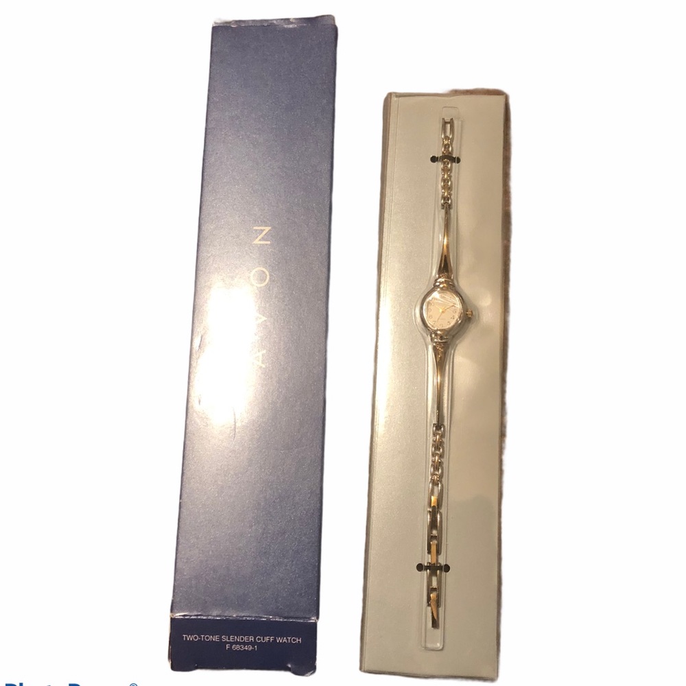 NIB Avon Two-Tone Slender Cuff Watch